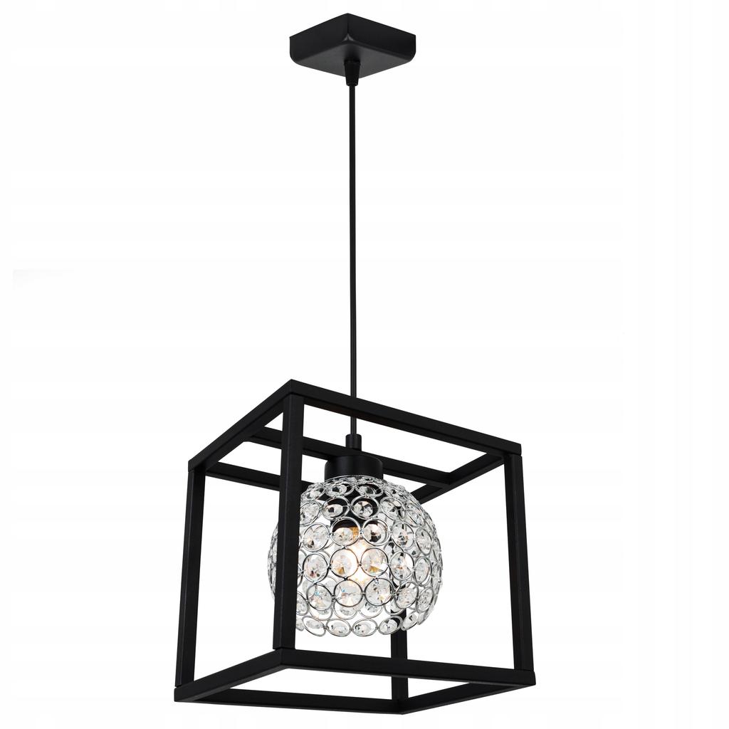 HANGING LAMP CAGE ELEGANT GLASS BALL