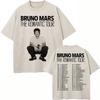 100% Cotton Vintage Washed Bruno Mars The Romantic Tour 2026 T Shirt Fashion Men/Women Retro Oversized Loose Acid Wash Tee Shirt