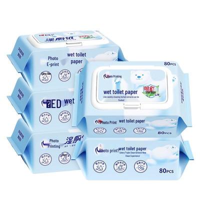 Herz Serie Wolkenbär Feuchte Toilettenpapier-Tücher