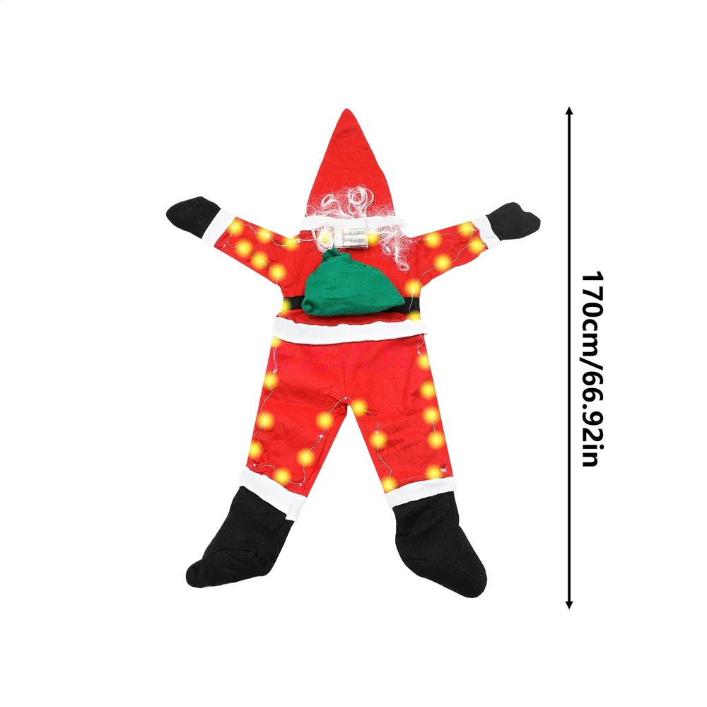 Climbing Santa Claus Decor Climbing Festival Decoration Santa Claus Hangable Clothes For Outdoor Party Gathering Classroom Door