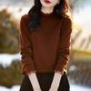 Spring and Autumn Women's Lace Collar Solid Color Loose Pullover Sweater Bottom Shirt