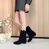 Fashion Hot Selling Pointed Toe Women Ankle Boots High Heels Shoes Autumn 2025 Designer Brand Boots Fashion Chunky Leather Boot
