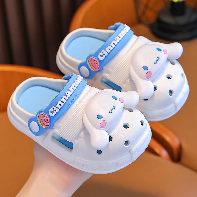 

Детские летние женские шлепанцы Sanrio для дома, нескользящие, Hello Kitty, женские и детские сандалии для улицы, шлепанцы Kuromi 26-27