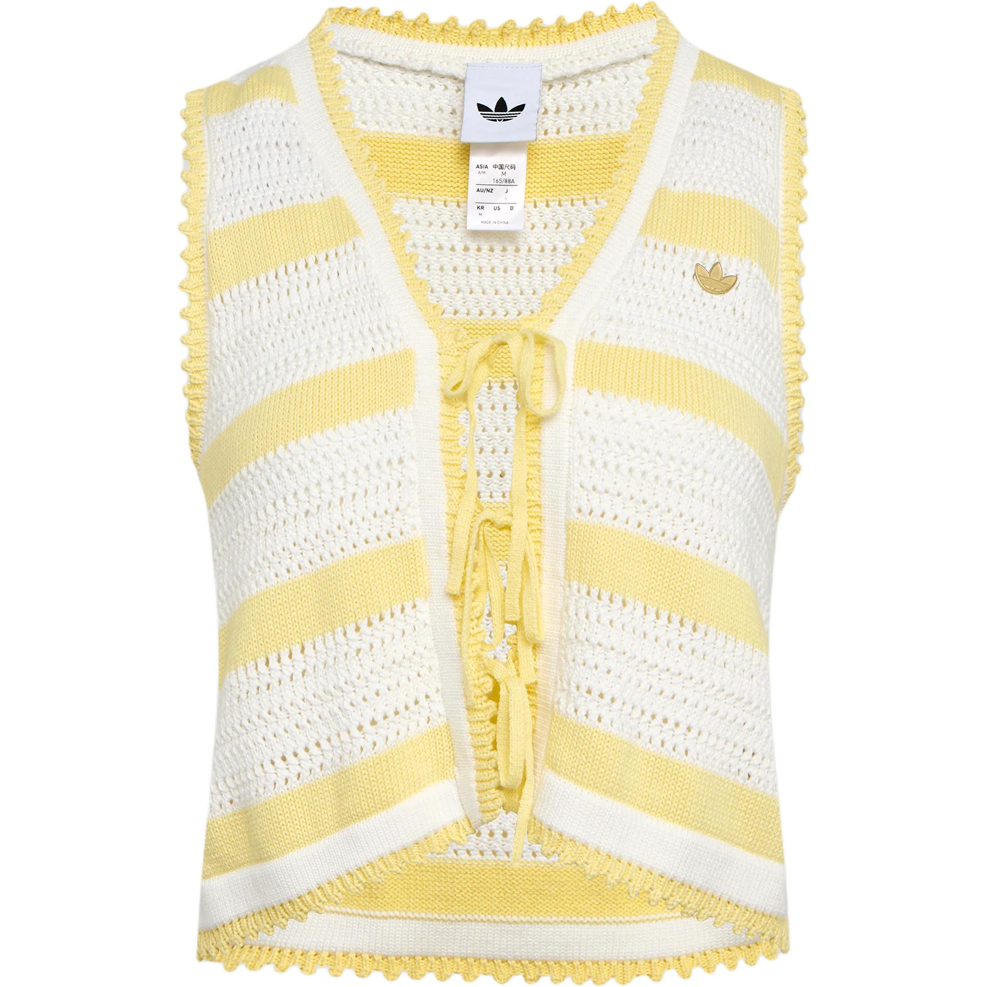 Adidas Originals Resort S Crochet Cotton Knitted Versatile Vest Women vests KX0704 S
