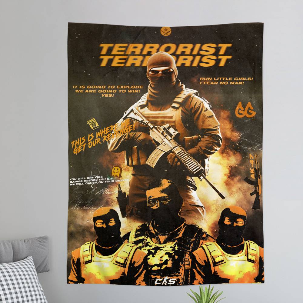 

CounterStrike CS Hanging Bohemian Tapestry Hanging Tarot Hippie Wall Rugs Dorm Home Decor 74x94cm(29x37in)