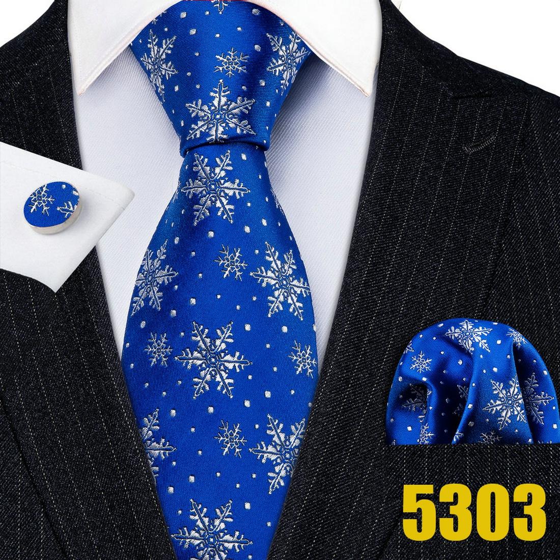 

Мужской галстук Barry Wang, носовой платок, запонки, темно-синий подарочный галстук с рисунком оленей и рождественской атмосферой N-5303