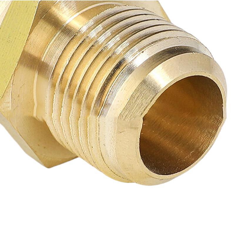 Equal Reducer Nipple Flare Tube Od 1/4" 5/16" 3/8" 1/2" 5/8" 3/4" 7/8" Sae-Standard Brass Pipe Fitting Connector Air Coniditoner