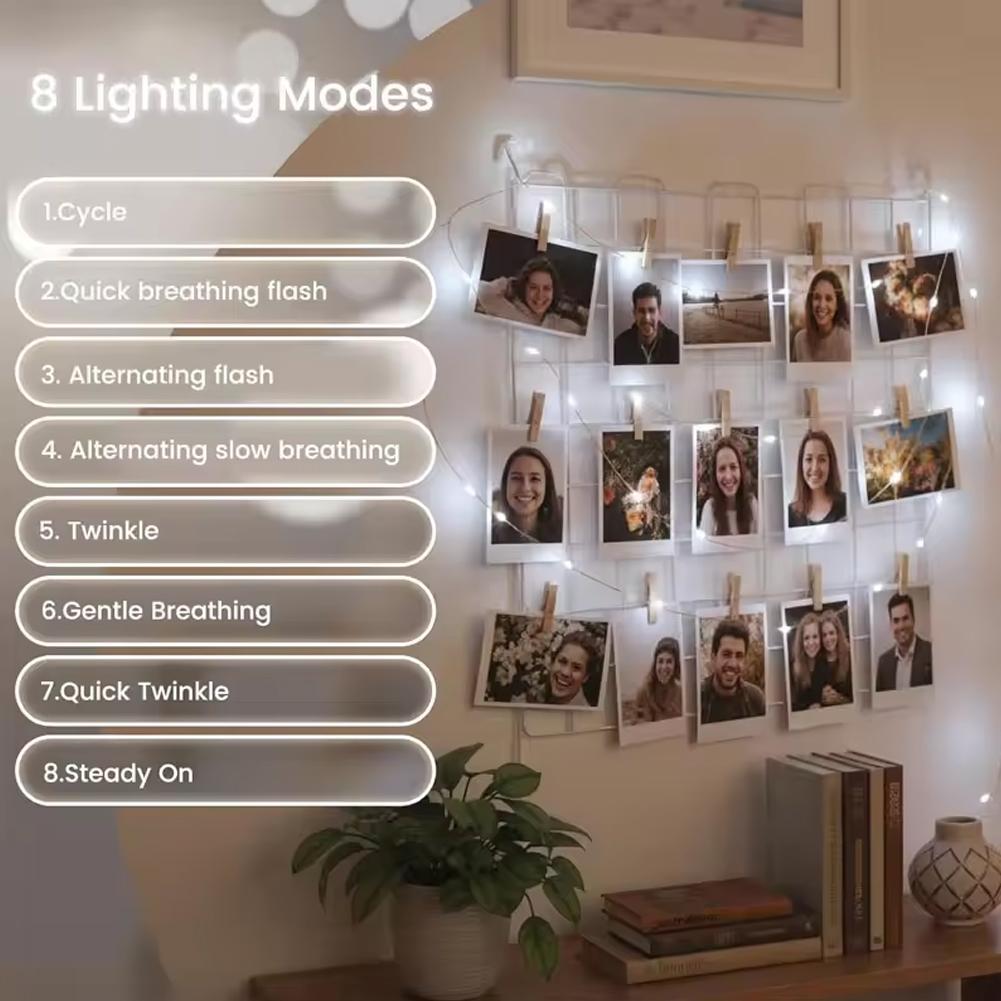 LED String Lights Rechargeable Fairy Lights Mini Twinkle Copper Light Detachable Design Halloween Wedding Xmas Gift Decor