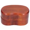 Japanese Style Portable Double Layer Waist Shape Bento Box Wood Simple Sushi Box