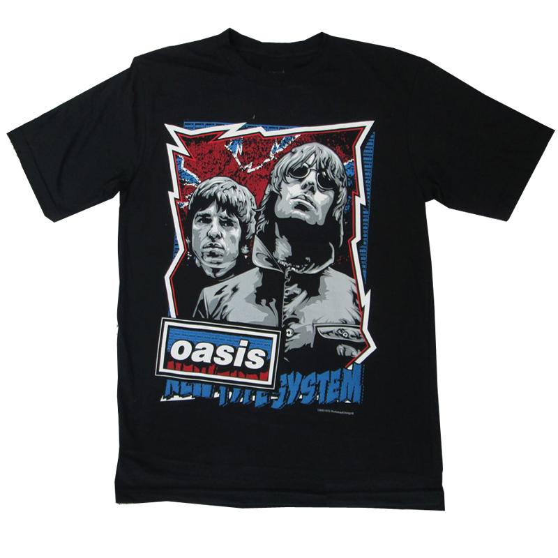Summer Oasis Band Rock T-shirt Retro Punk Print T-shirt Loose Breathable Casual Short Sleeve T-shirt Camisetas Surf Hombre Moto