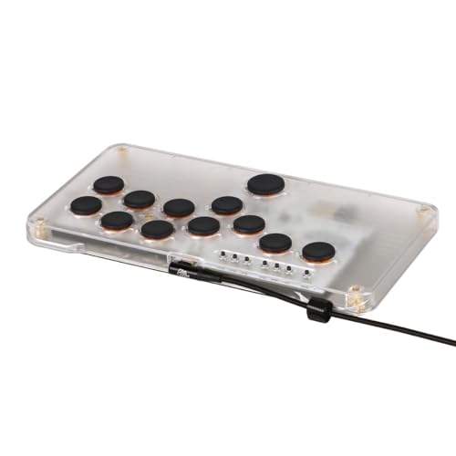 JunkFood Custom Arcades SnackBox Micro Lite Leverless Arcade Controller Compatible with PC, Nintendo Switch, Android, and Steam Decks (MG-SBMLT) [Offi