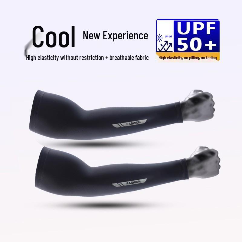 Men's UV Protection Cooling Arm Sleeves - Ice Silk Breathable Summer Sleeves for Cycling