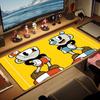 Cuphead & Mugman Druck Kissen Rutschfest Laptop Tablet Großes Mauspads XXL Matte Mini-PC Spielmatte Mit Verriegelter Kante
