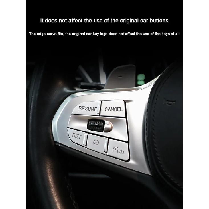 For BMW 3 4 5 series 6GT Z4 X3 X5 X6 X7 G30 F90 G20 G23 G83 G32 G29 G05 G06 2018- Car Steering Wheel Button Cover Stickers