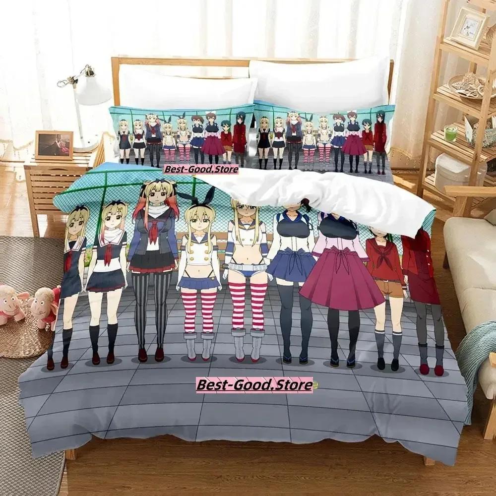 New Kantai Collection Bedding Set Duvet Cover Sheet Printed Bed Set Pillowcase Bed Full Queen King Size Comforter Bedroom