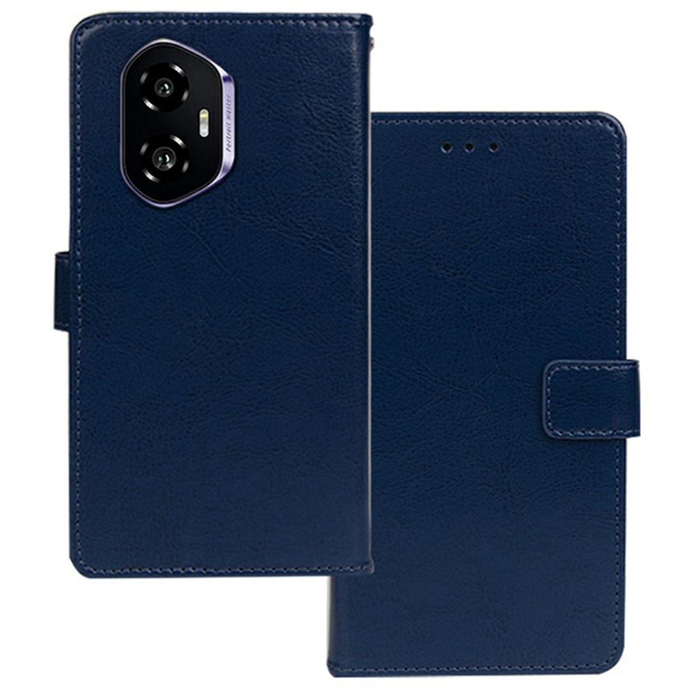 

IDEWEI Для Honor 300 Чехол Держатель для карт Слоты Кожаный Чехол для телефона Текстура Crazy Horse Blue