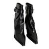 Niche design high-heeled short boots women's shoes 2025 autumn and winter new European and American babes pointed-toed stiletto mid-tube pants tube bo