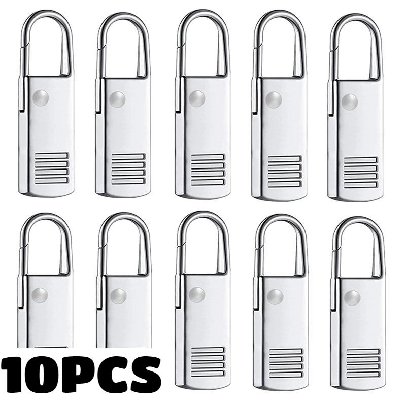 10PC Zipper Slider Puller Instant Zipper Repair Kit Universal for Broken Buckle Travel Bag Suitcase Zipper Head DIY Sewing Craft