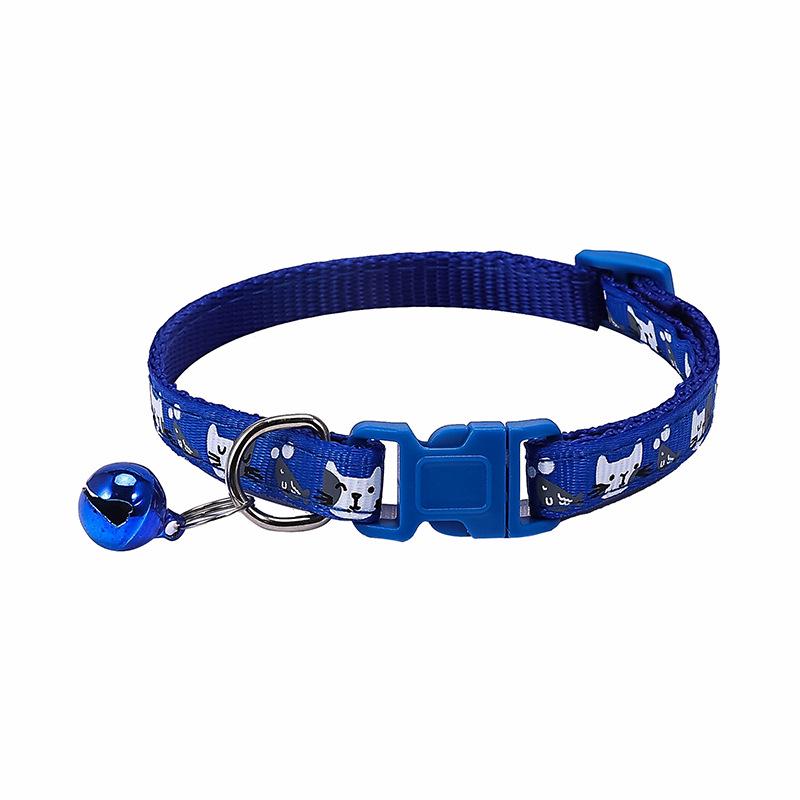 

Luminous Cartoon Kitten Patchwork Cat Collar Adjustable 19 to 32