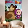 Cartoon MMasha And The BBear Hanging Bohemian Tapestry Bohemian Wall Tapestries Mandala Cheap Hippie Wall Hanging