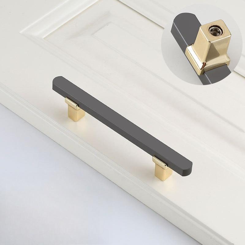 Nordic Gold Gray Cabinet Handles & Knobs - Modern Decorative Hardware Pulls for Kitchen/Dresser/Wardrobe/Furniture Door