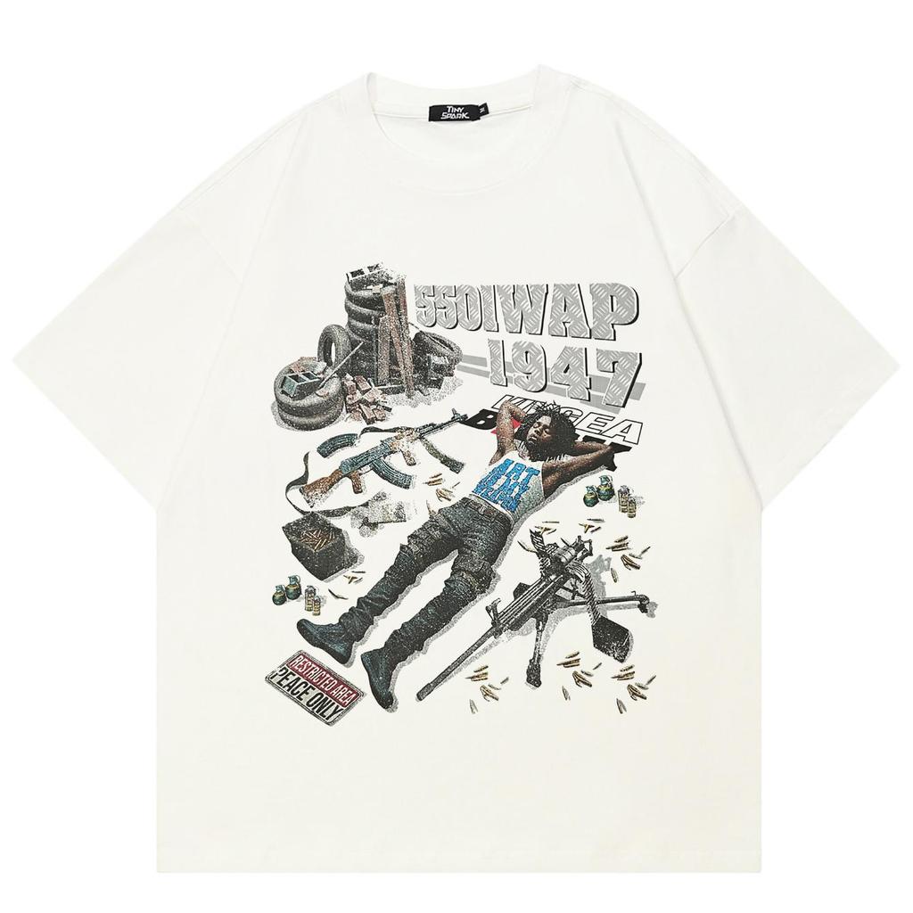 Streetwear Morsom Grafisk T-skjorte Bomulls-t-skjorte Unisex Topper Tees Sommer Kortermet T-skjorte