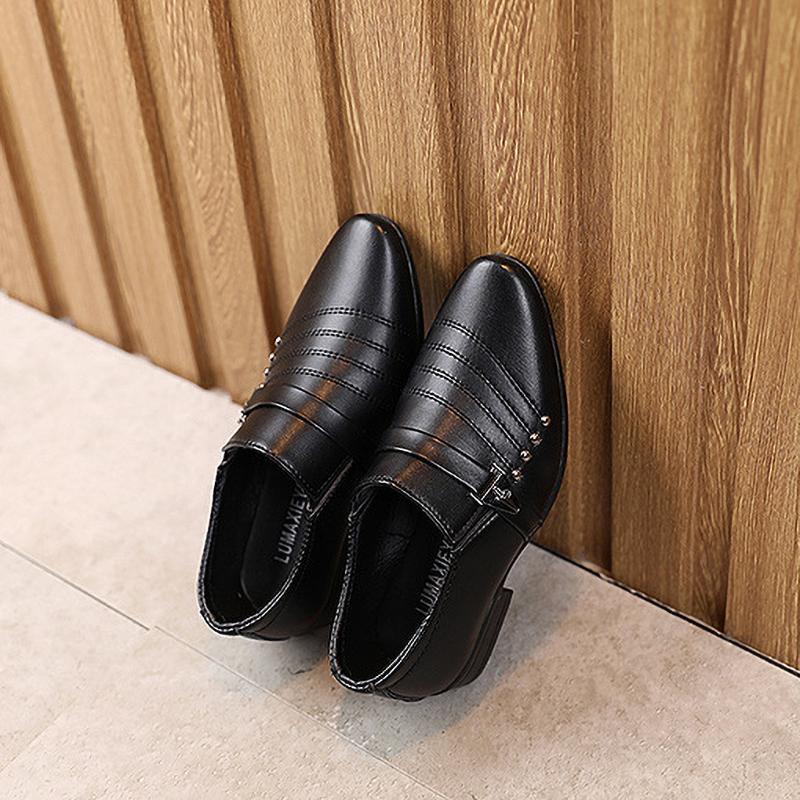 Scarpe Ragazzo Primavera Autunno Moda Casual Mocassini Bambini Versatili Bambini Formali Studenti Performance Scarpe Nere
