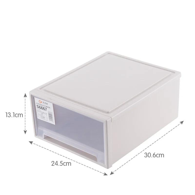 Transparent drawer style shoe box Plastic storage box Stackable No assembly required Dustproof and moisture-proof Storage items
