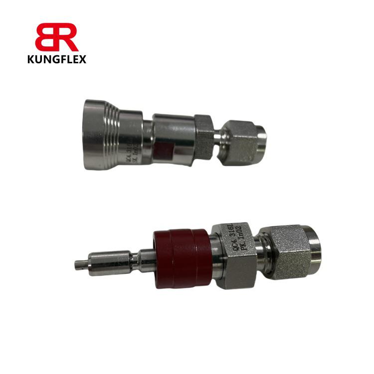 KUNGFLEX ND Series Quick Connect Fittings, 316L Stainless Steel, 3000psi NPT, Compatible with CPI Fittings.