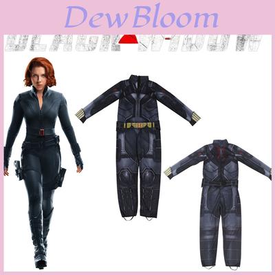 Klasyczny Kostium Cosplay Czarnej Wdowy Dla Dzieci Wysokiej Jakości Kombinezon