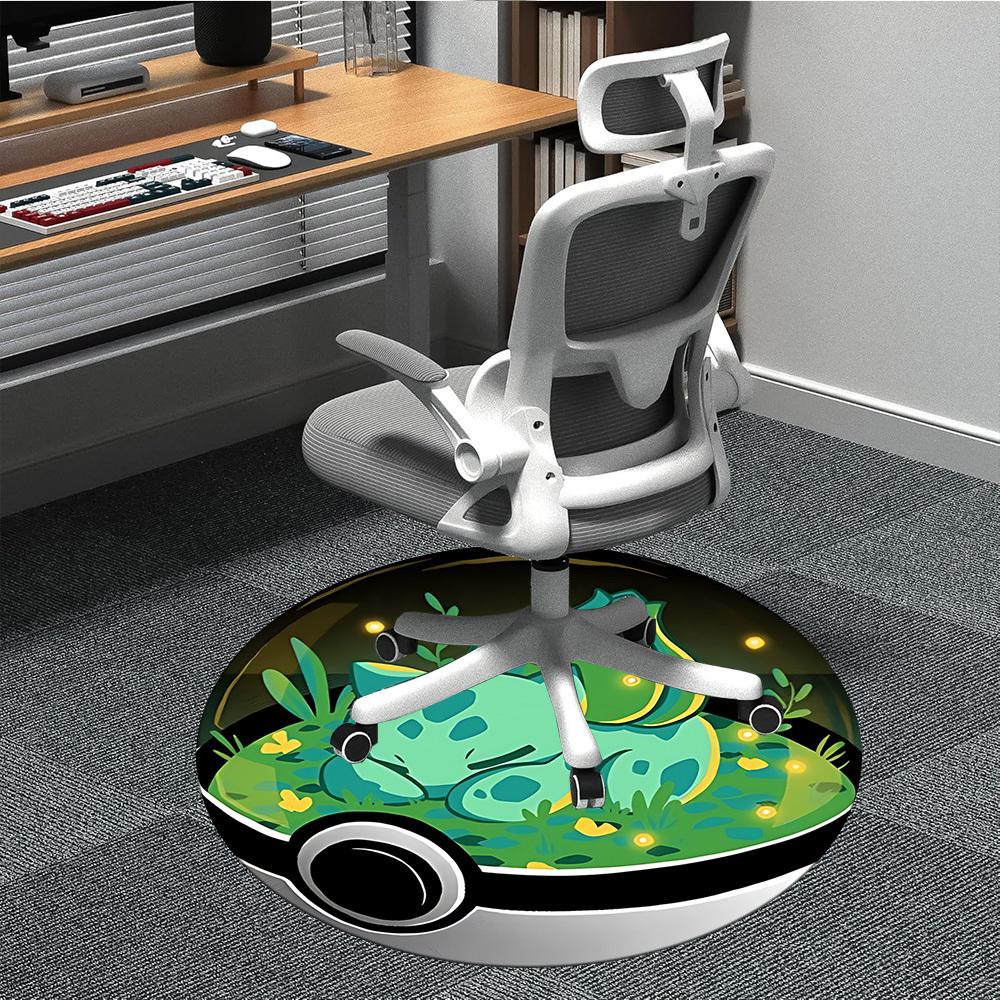 

Pokemon Ball, Bulbasaur Office Round Area Rug, Indoor Mat Suitable For Office, Under Office Chairs Bedroom Living Room Home Decor, Room Deco125 80cm by 80cm