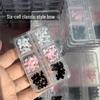 6-Grid 3D Nail Art Bow Decoration Ribbon Ornaments