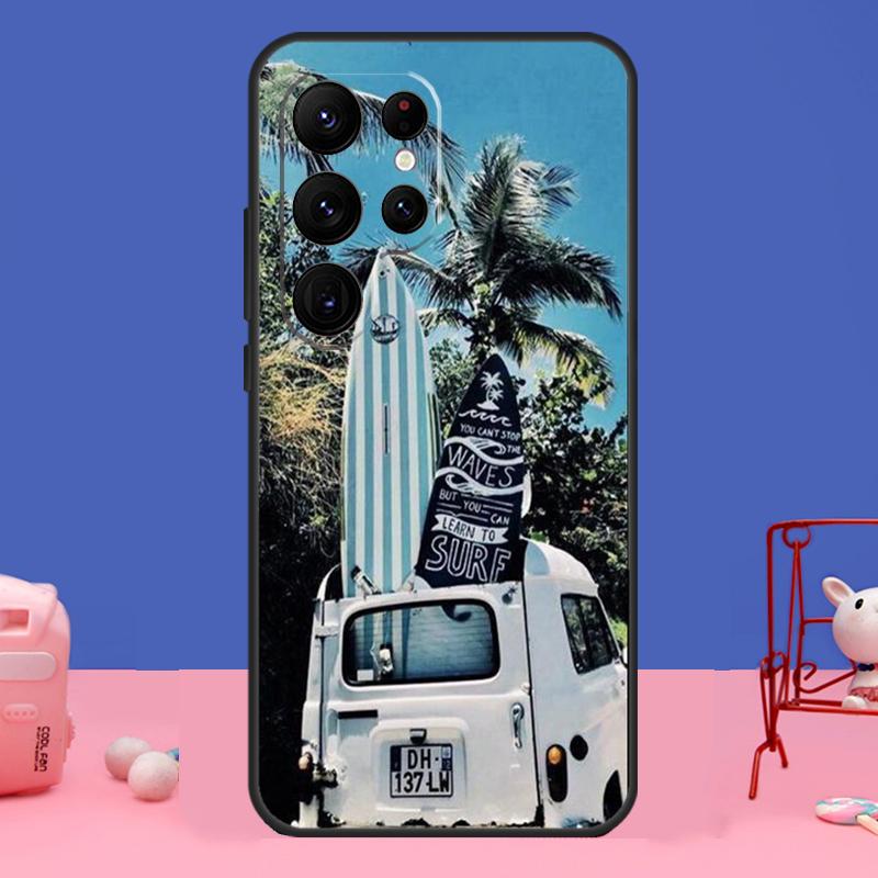 Surfing Wave Case For Samsung Galaxy S24 Ultra S23 S22 S21 S20 FE Note 20 S8 S9 S10 Note 10 Plus Cover