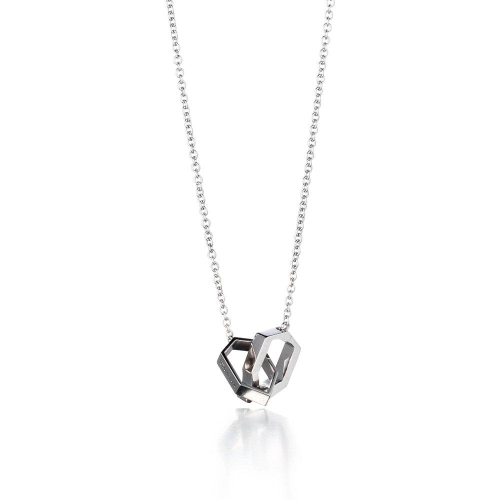 Patrick Necklace 92.5 Silver Necklace White Trm Ptn13Shlk