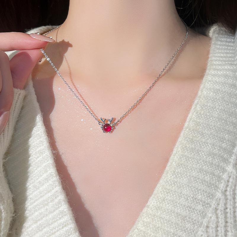 Original Year of The Dragon Zodiac Dragon Necklace Women's Light Luxury Temperament Natal Year Stainless Steel Clavicle Chain