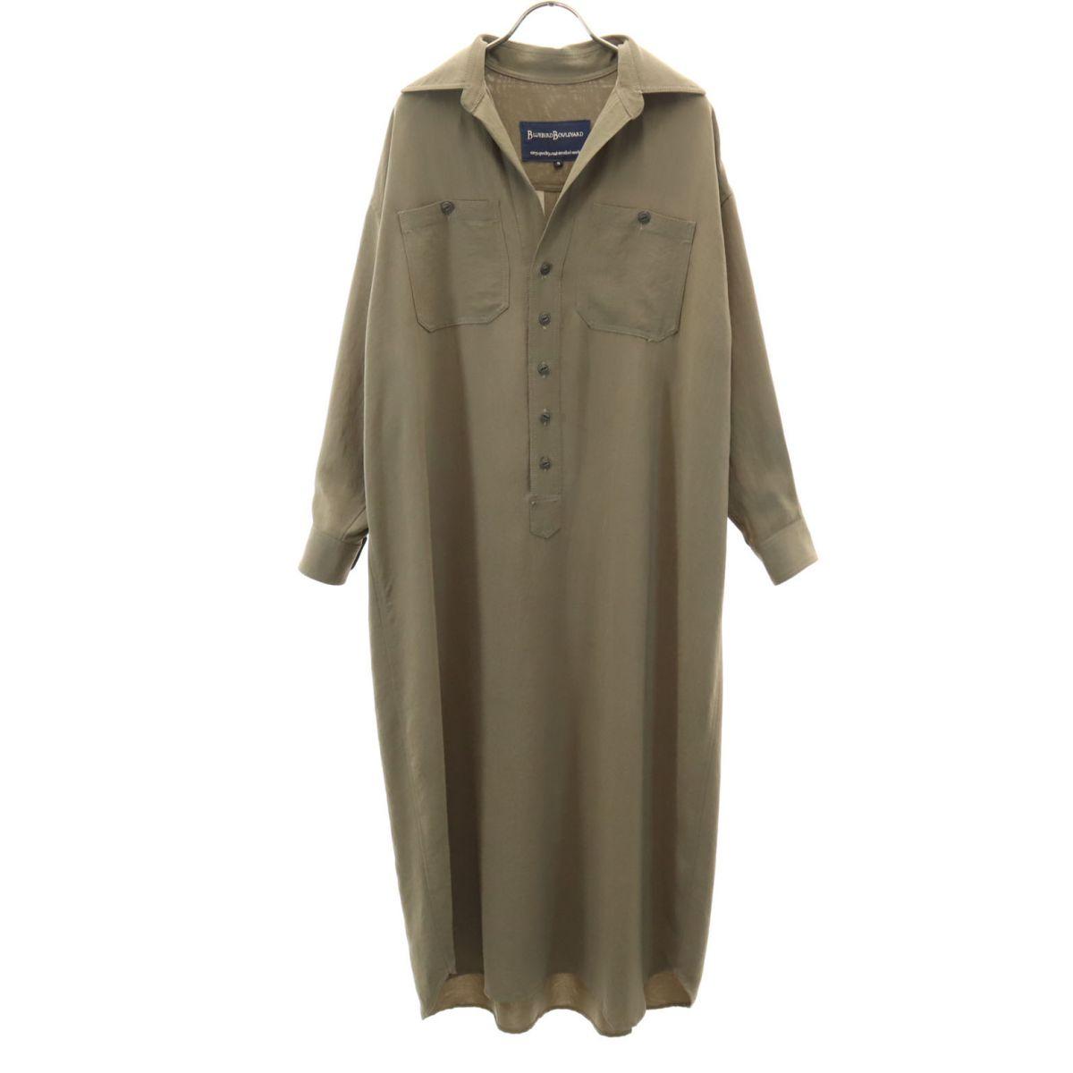 

BLUEBIRD BOULEVARD сделано в Японии Платье-рубашка с длинным рукавом на пуговицах до середины планки Женское Б/У