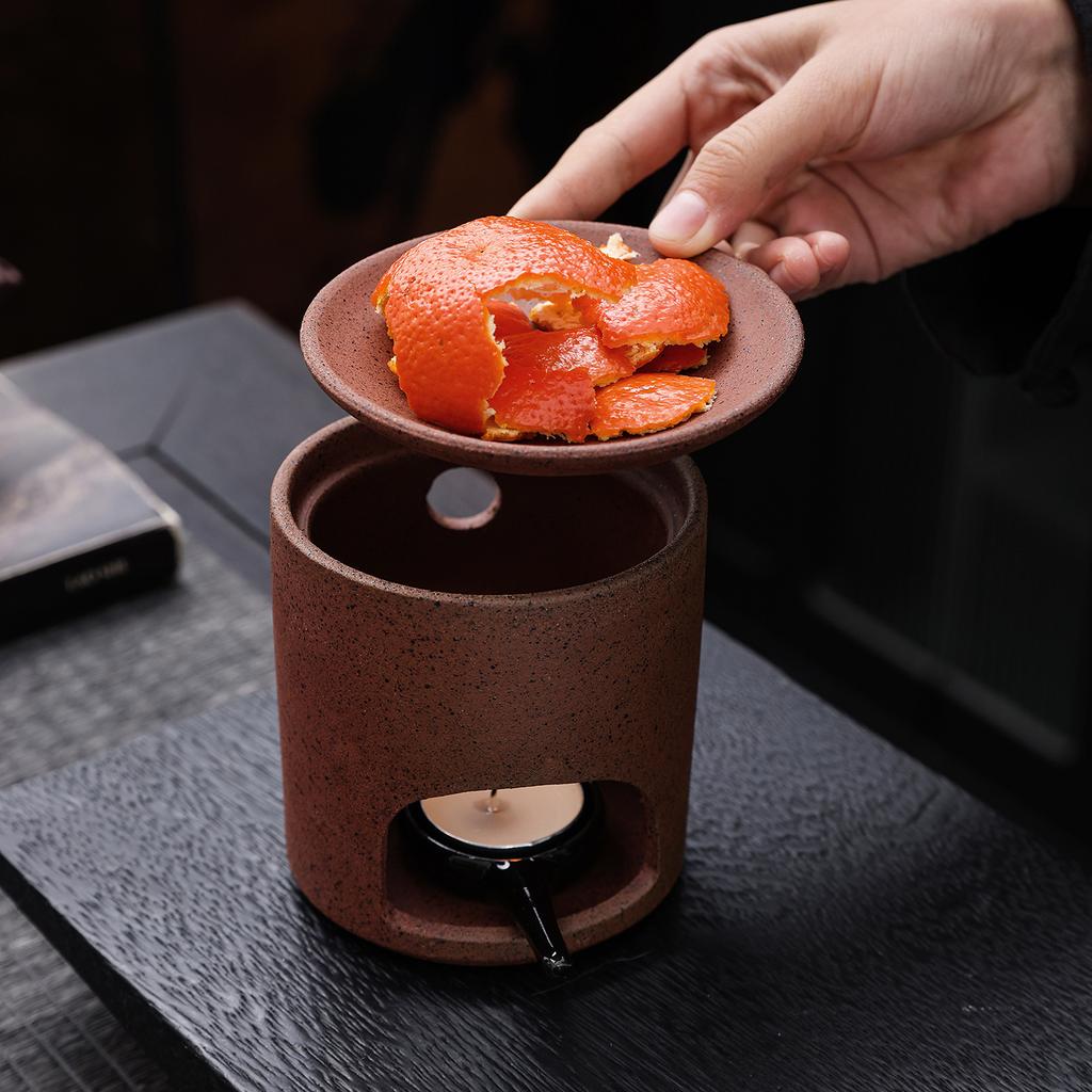 Creative Ceramic Aromatherapy Stove for Wax Melting Cedar Powder Essential Oil Home Decoration Living Room and Office