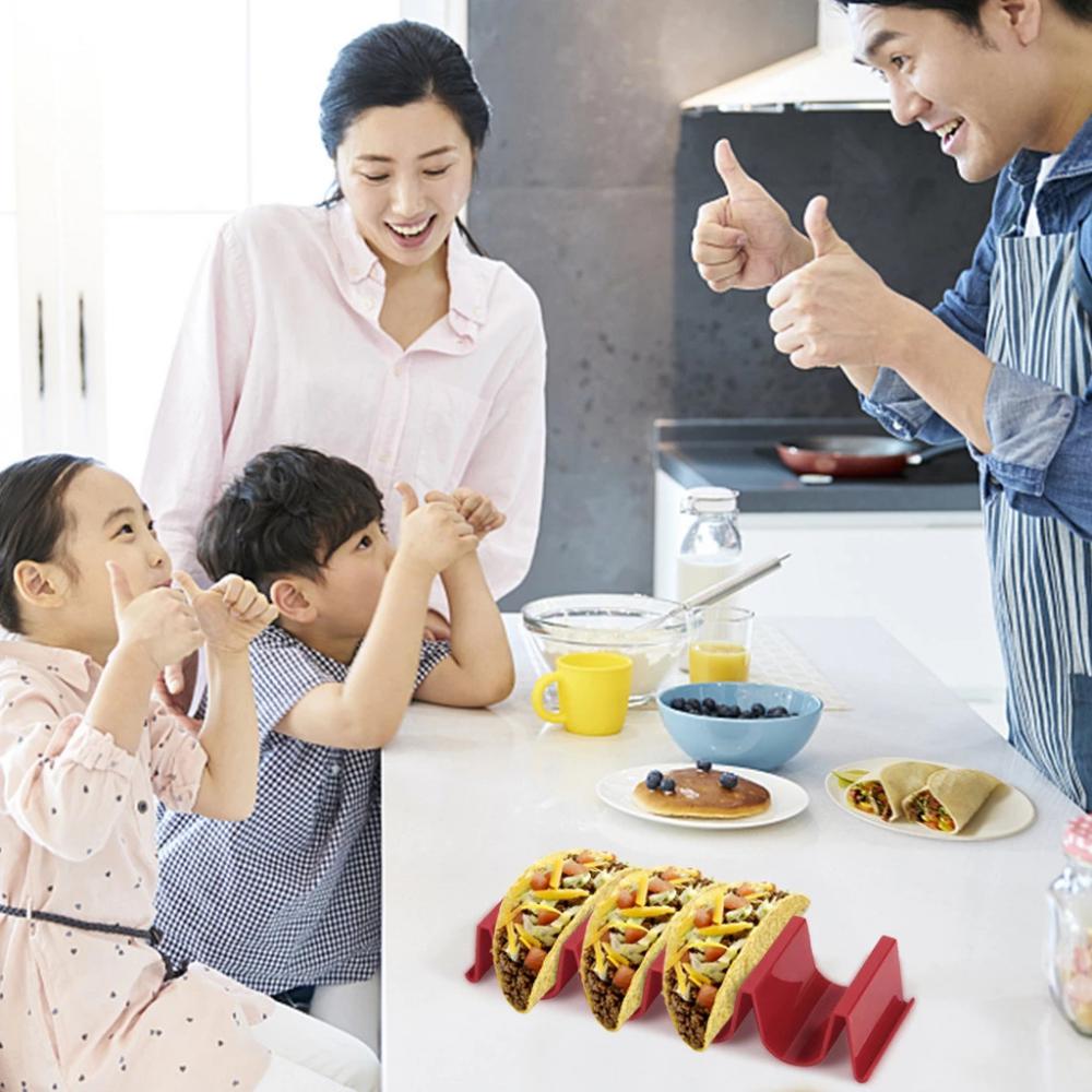 1~5 ШТ. Тримачі для тако у формі хвилі. Стійка для підносів для мексиканської їжі. Підставка для піци, хот-дога, тортильї, млинців. Багатофункціональна кухня.