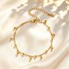 Dainty Gold Color Round Ball Bracelet for Women Stainless Steel Non-fading Beads Chain Bracelets Fashion Jewelry Accessories