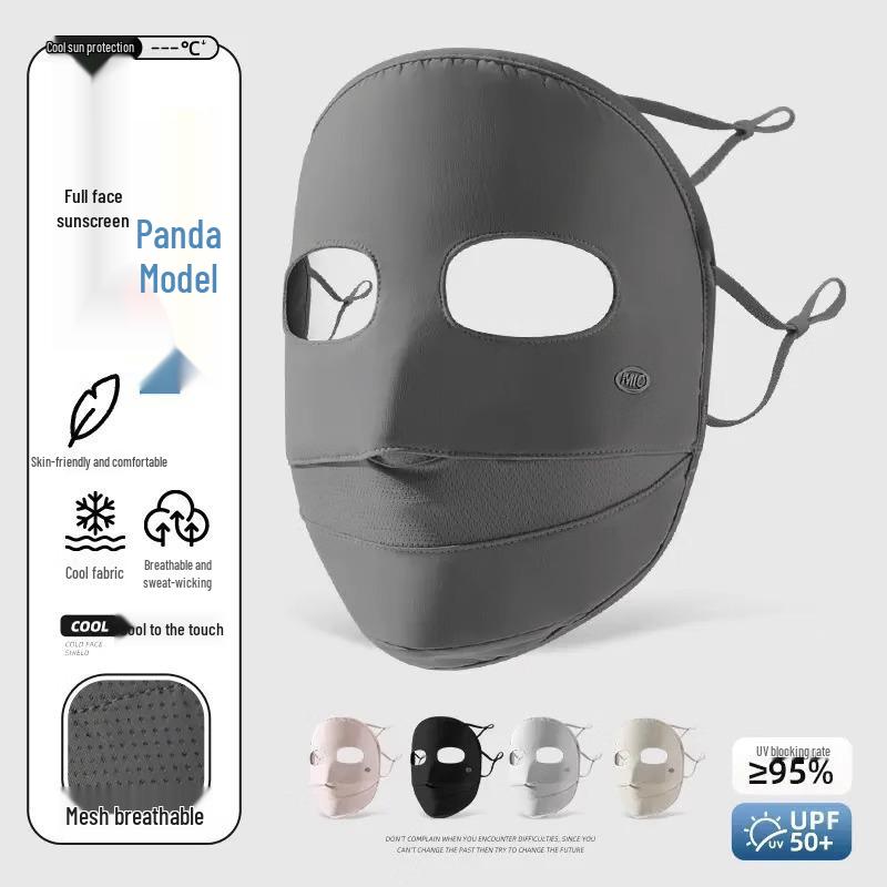 Women's UV Protection Full Face Mask - Summer Ice Silk Sunshade for Cycling and Driving
