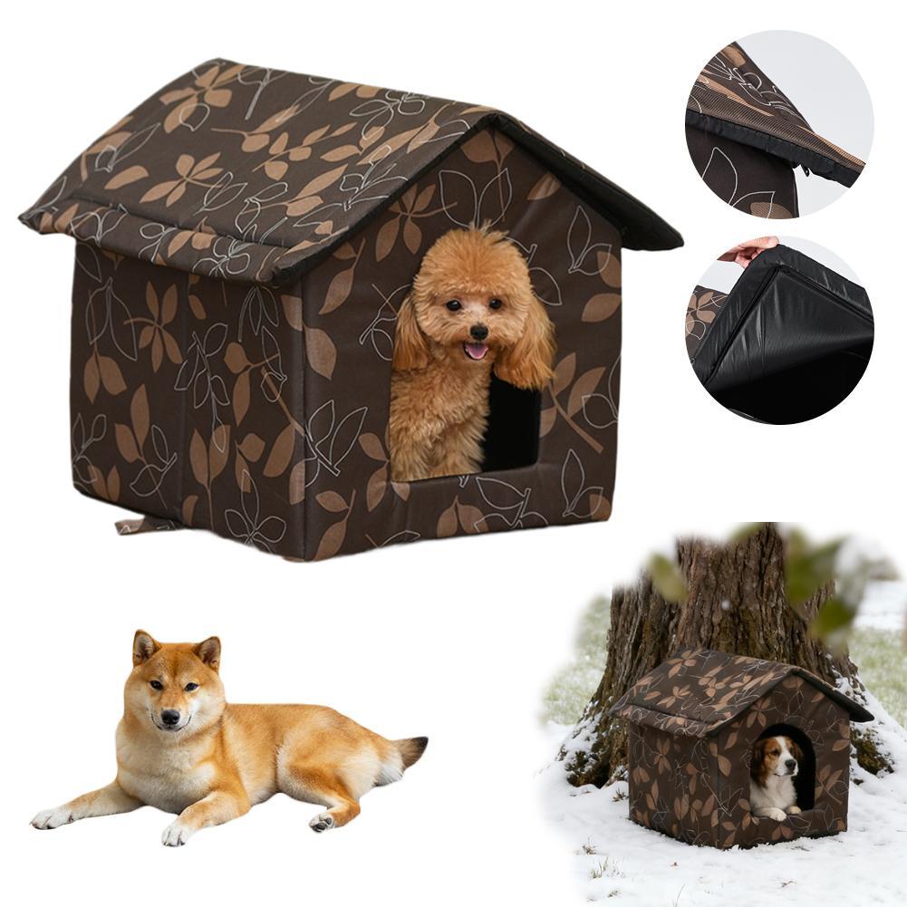 Waterproof Outdoor Pet House Thickened Cat Nest Tent Cabin Pet Bed Tent Cat Kennel Portable Travel Nest Pet Carrier