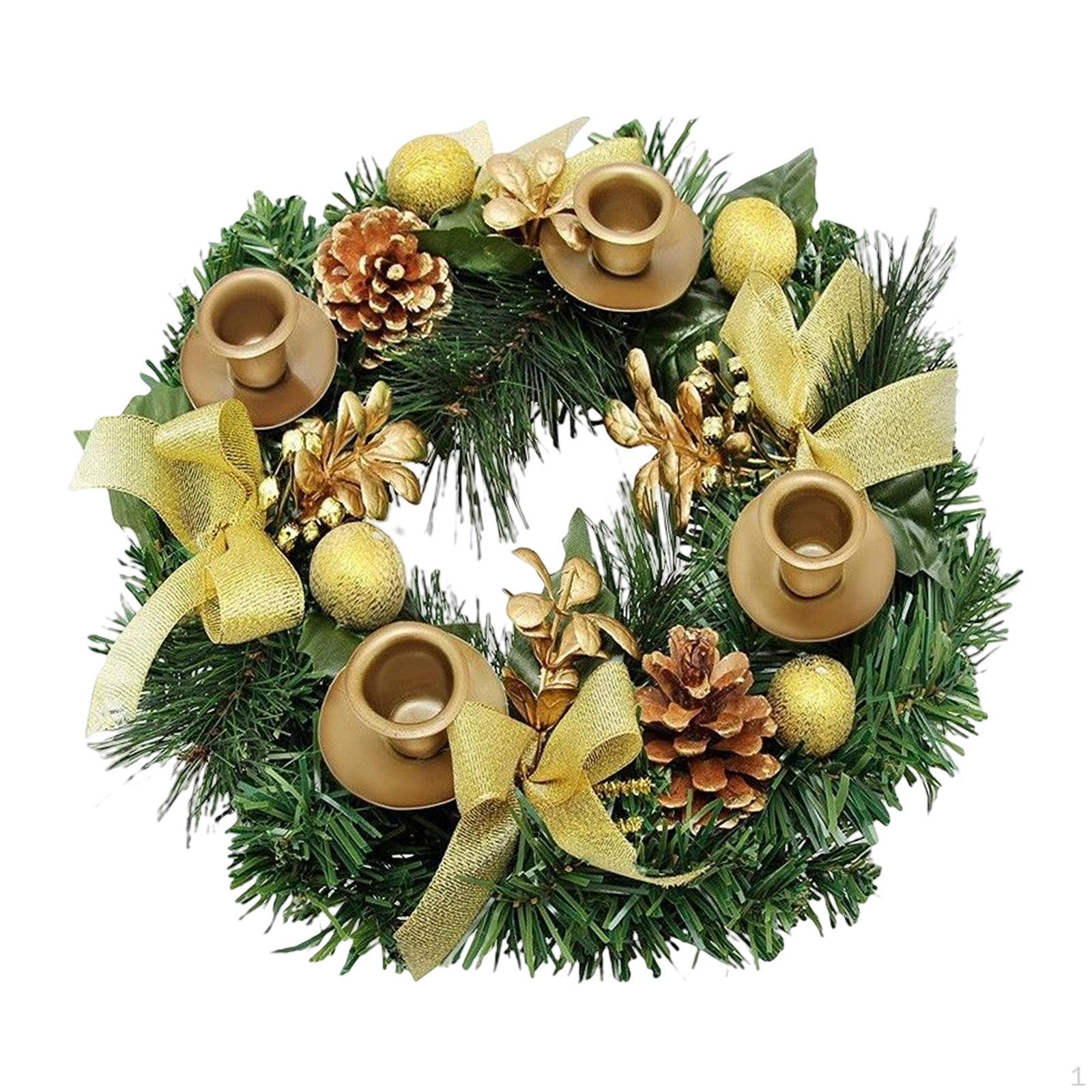 Christmas Advent Wreath Candlestick Xmas Table Centerpiece Candleholder Aureate Aureate