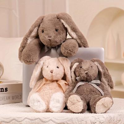 Paskalya Tavşanı Peluş Oyuncaklar Yumuşak Tavşan Doldurulmuş Hayvan Uzun Kulaklı Tavşan Çocuklar İçin Arkadaş Bebek Doğum Günü Hediyesi Po Aksesuarları