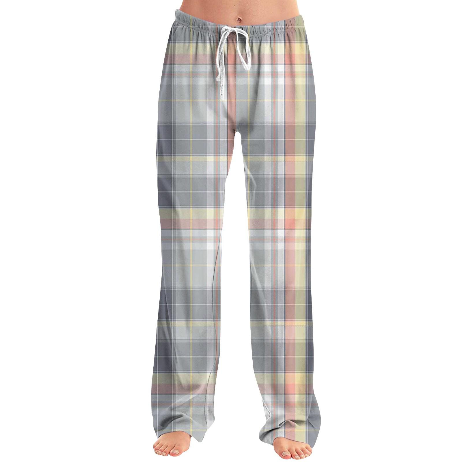 

Женские пижамные штаны, одежда для сна, повседневные брюки с эластичной резинкой на талии, удобные прямые свободные брюки для йоги XXL