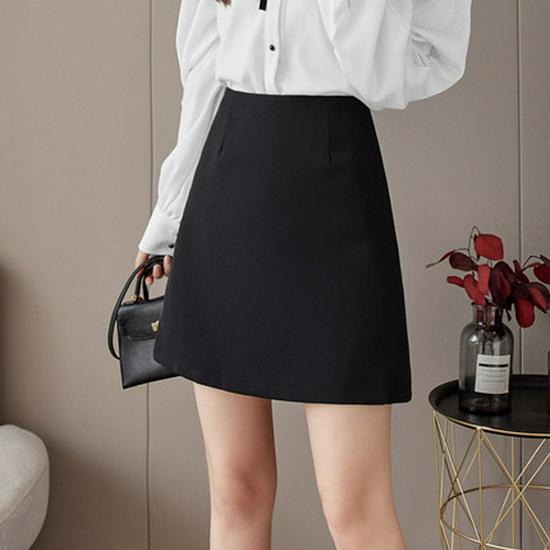 

2024 Юбка миди с высокой талией большого размера черного цвета для женщин - Летняя А-силуэта, Защита от просвечивания, С разрезом, Приталенная, Облегающий бедра дизайн XL 120-140 cm чёрный