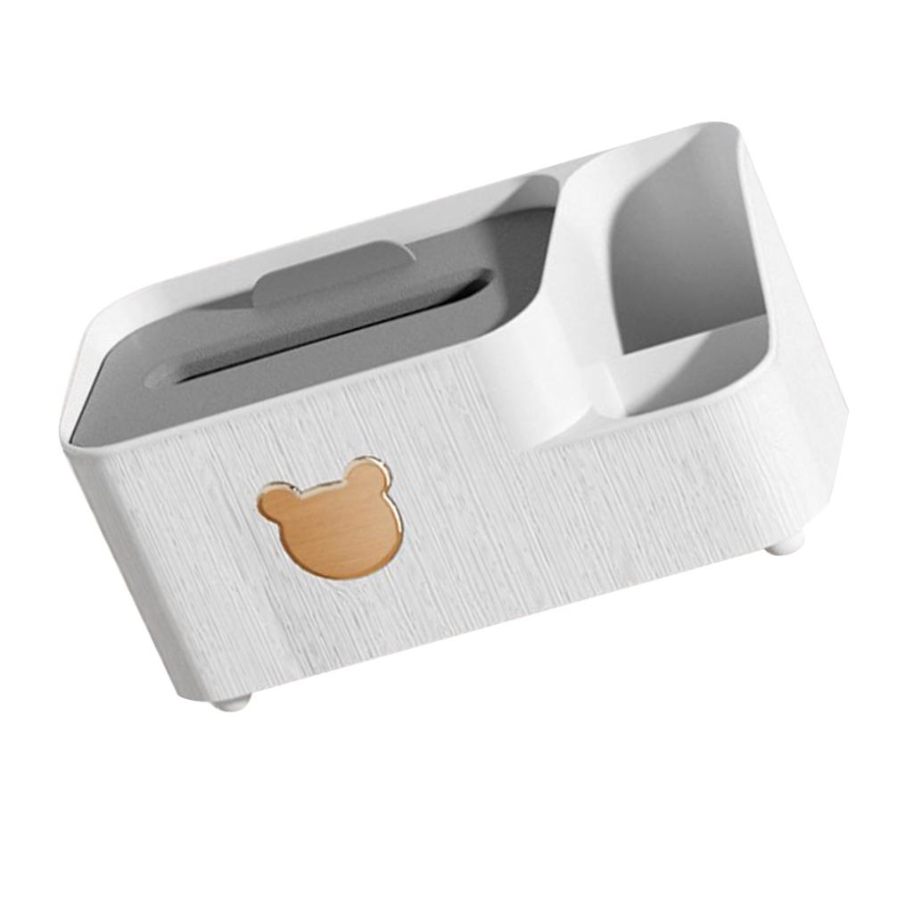 Desk Tissue Box Cover PP Rectangular Multifunctional Cute Modern Tissue Dispenser Holder with
