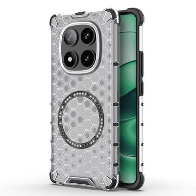 For Xiaomi Redmi Note 14 Pro Plus Magnetic Ring Back Cover Phone Case Magsafe Ring Wireless Charge Lens Protect Shockproof Cover