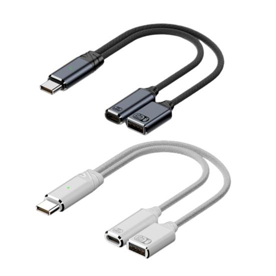 USB-C OTG Charging 2-in-1 100W PD & Data Adapter Cable Type C To USB