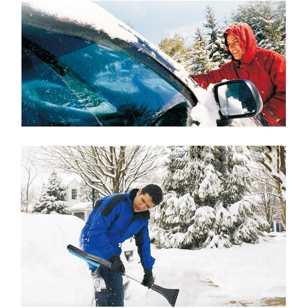 Car Accessories 3 In 1 Cleaning Tool Detachable Snow Shovel Set Winter Cleaning Brush Multifunctional Snow Shovel Set Ice Snow Duster Long Handle