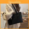 Retro Casual Large Capacity Tote Bag With Zipper Closure For Daily Use